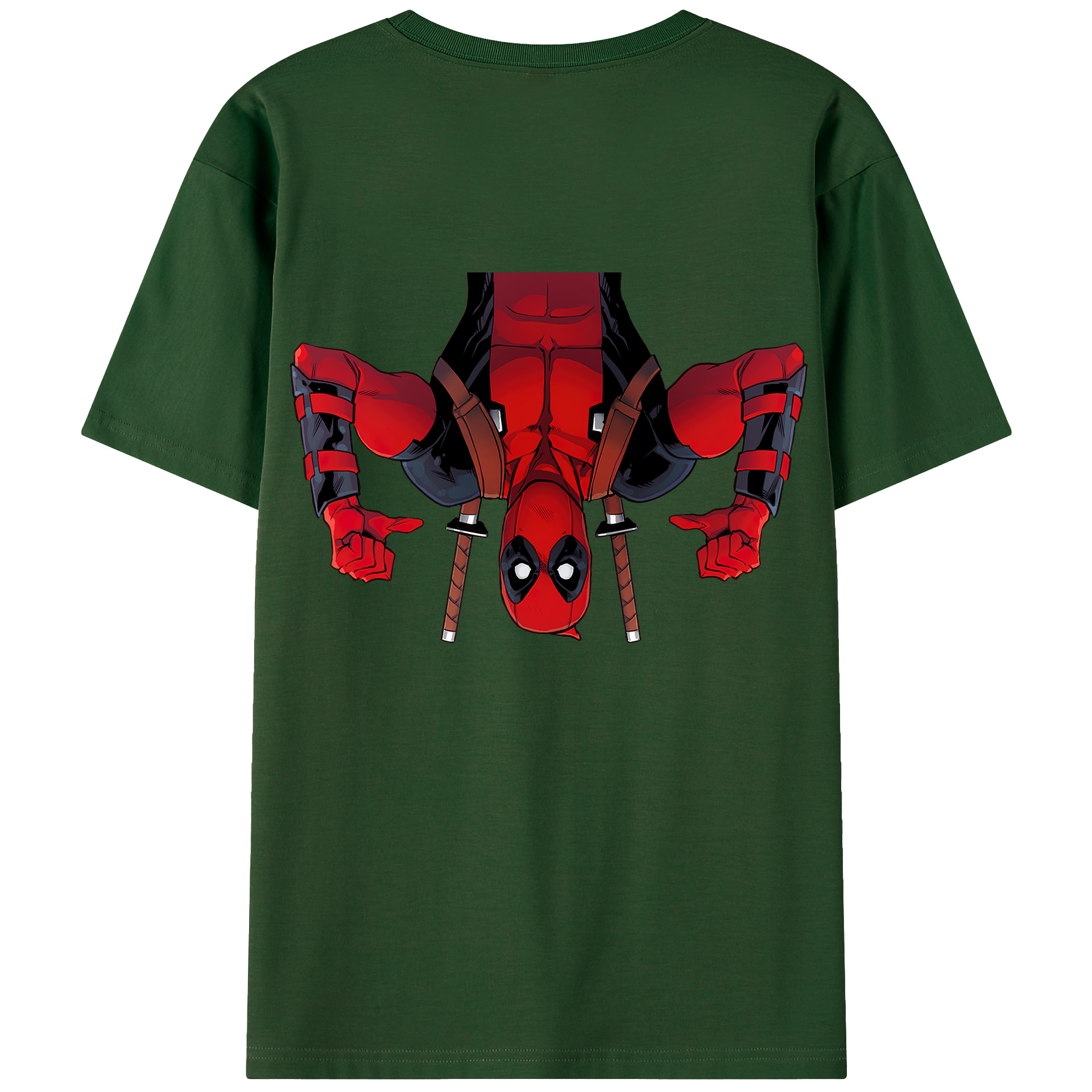 （画像用） Deadpool デッドプール 綿100％半袖Tシャツ（背面プリント）